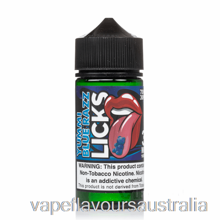 Vape Australia Yummi Blue Raspberry - LICKS Roll Upz - 100mL 0mg